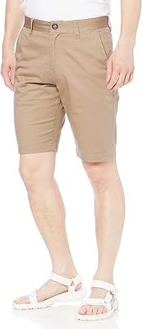 Men's 21-inch Khaki Chino Shorts, Size 36