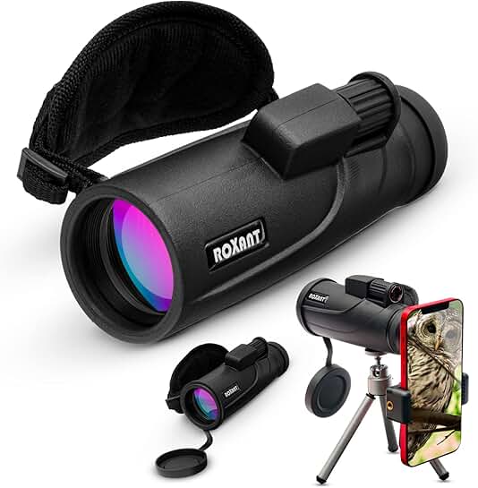 10x42 High Definition Monocular with Phone Adapter and Tripod
