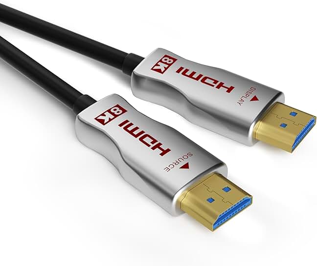 30ft 8K Fiber Optic HDMI Cable, 48Gbps, High Speed