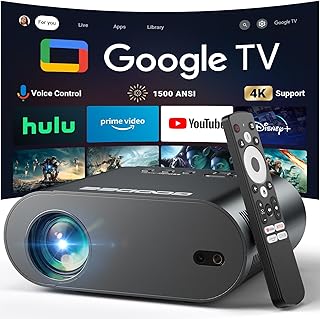 4K UHD Smart Projector with WiFi, Bluetooth, and Dolby Sound