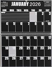 High-Contrast Invert Wall Calendar, 19 Months, Large Print