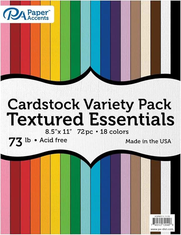 8.5x11 Textured Cardstock, 72 sheets, 73 lb
