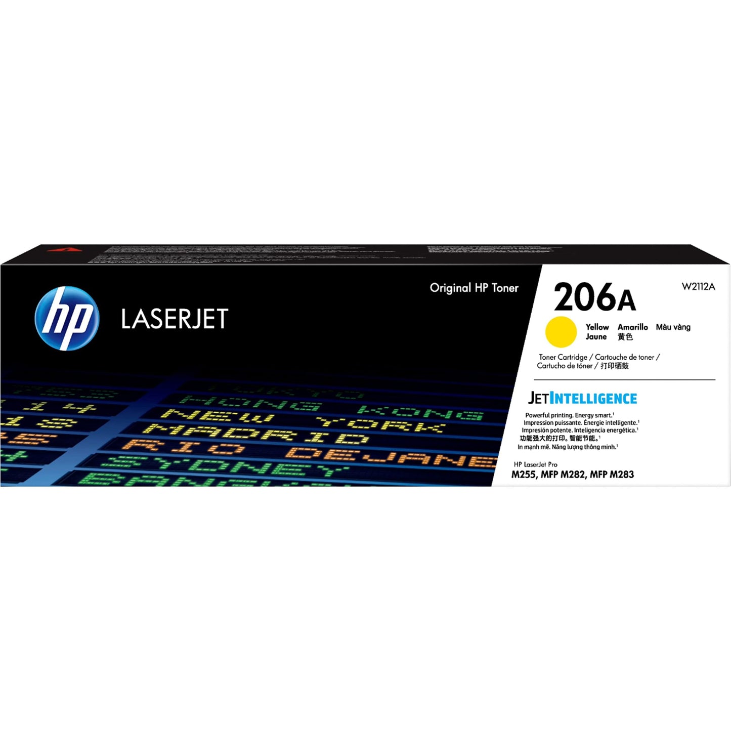 Original 206A Yellow Toner Cartridge | Works with Color LaserJet Pro M255, Color LaserJet Pro MFP M282, M283 Series | W2112A