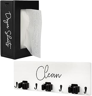 Wall Mount Wooden Broom and Mop Organizer