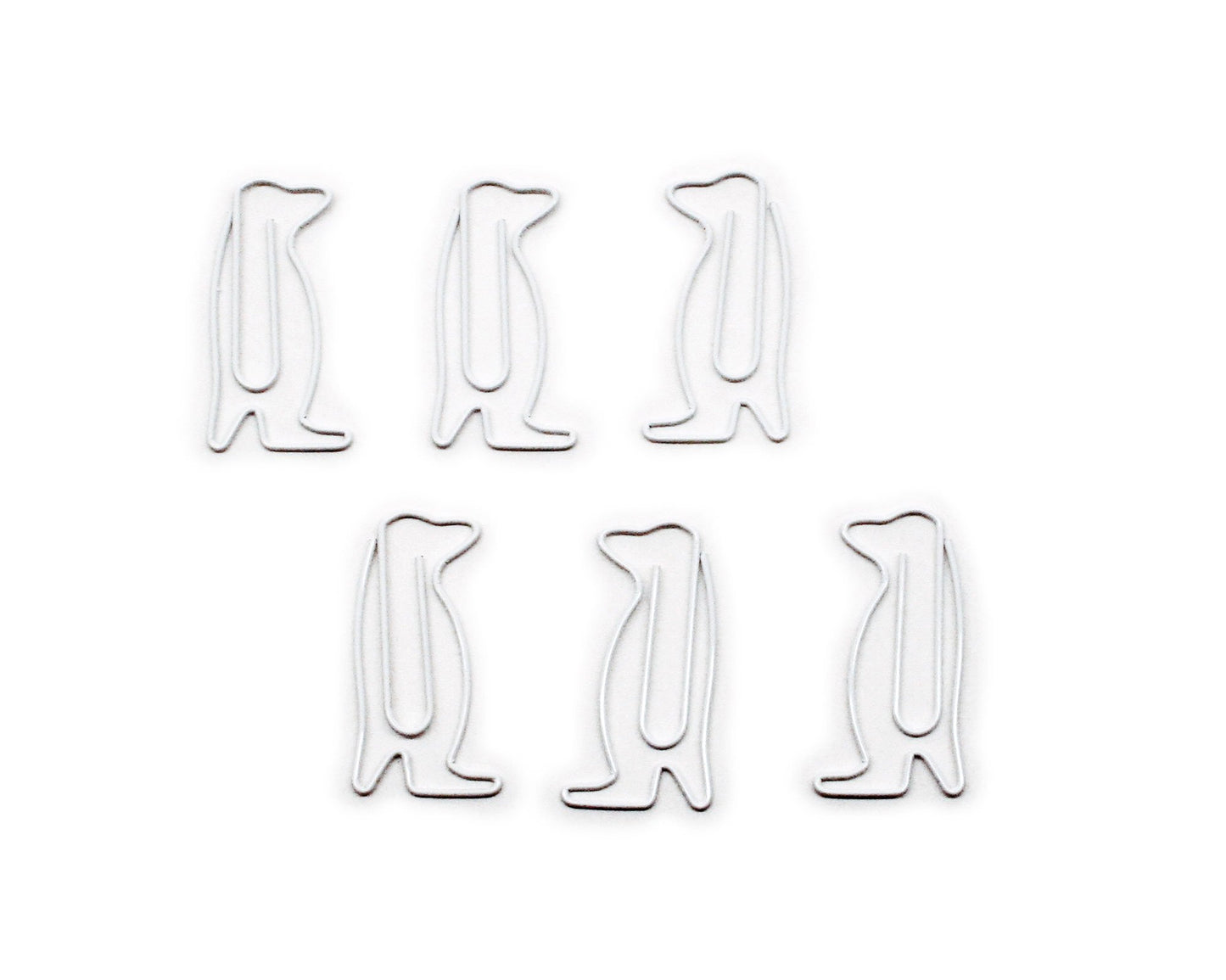 Penguin-Shaped Silver Paper Clips in Tin, 100 Count