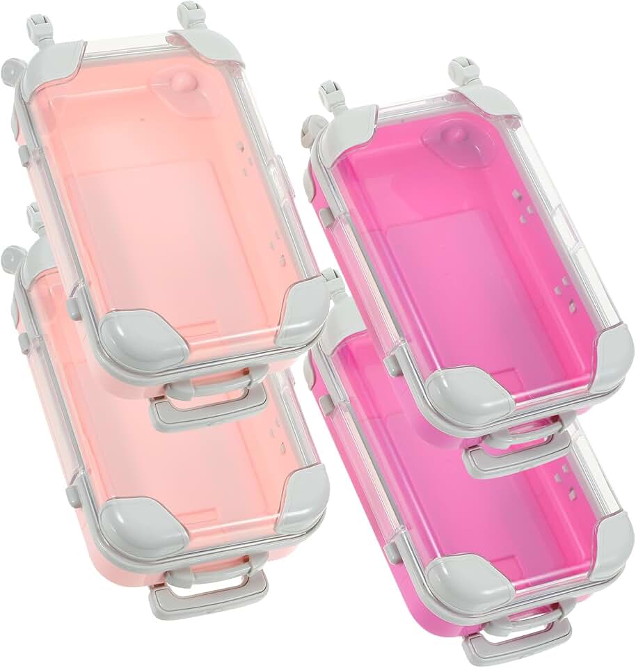 Four-piece portable makeup travel case set