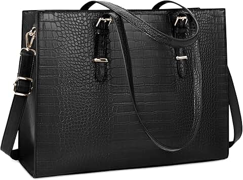 Women’s 15.6-inch Leather Laptop Tote Bag