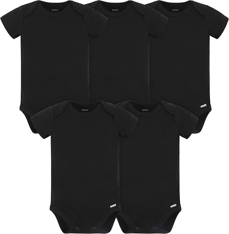 Baby Boys' 5-Pack Cotton Onesies Bundle