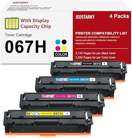 Canon 067H Toner Cartridge Set for Color Printers