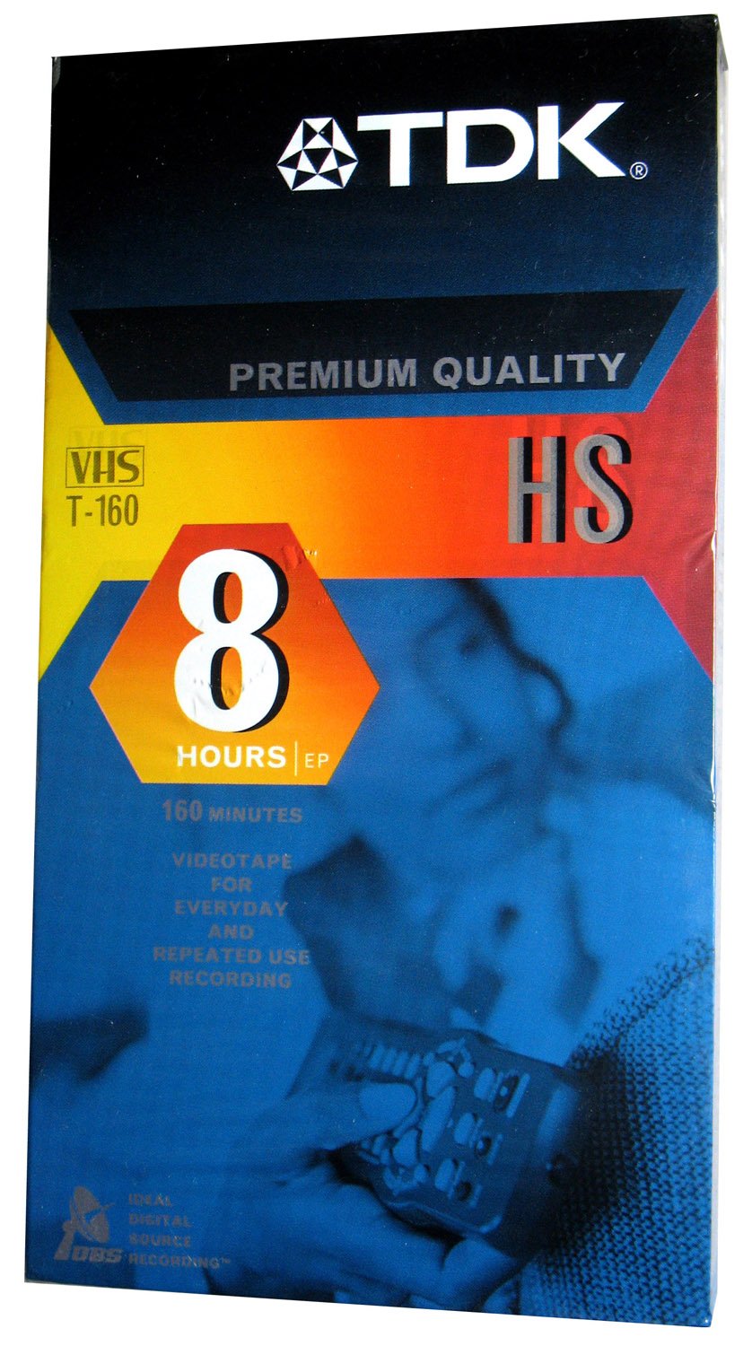 T-160 HS - Premium Quality - Blank VHS Tapes - 8 Hrs EP - 3 Pack