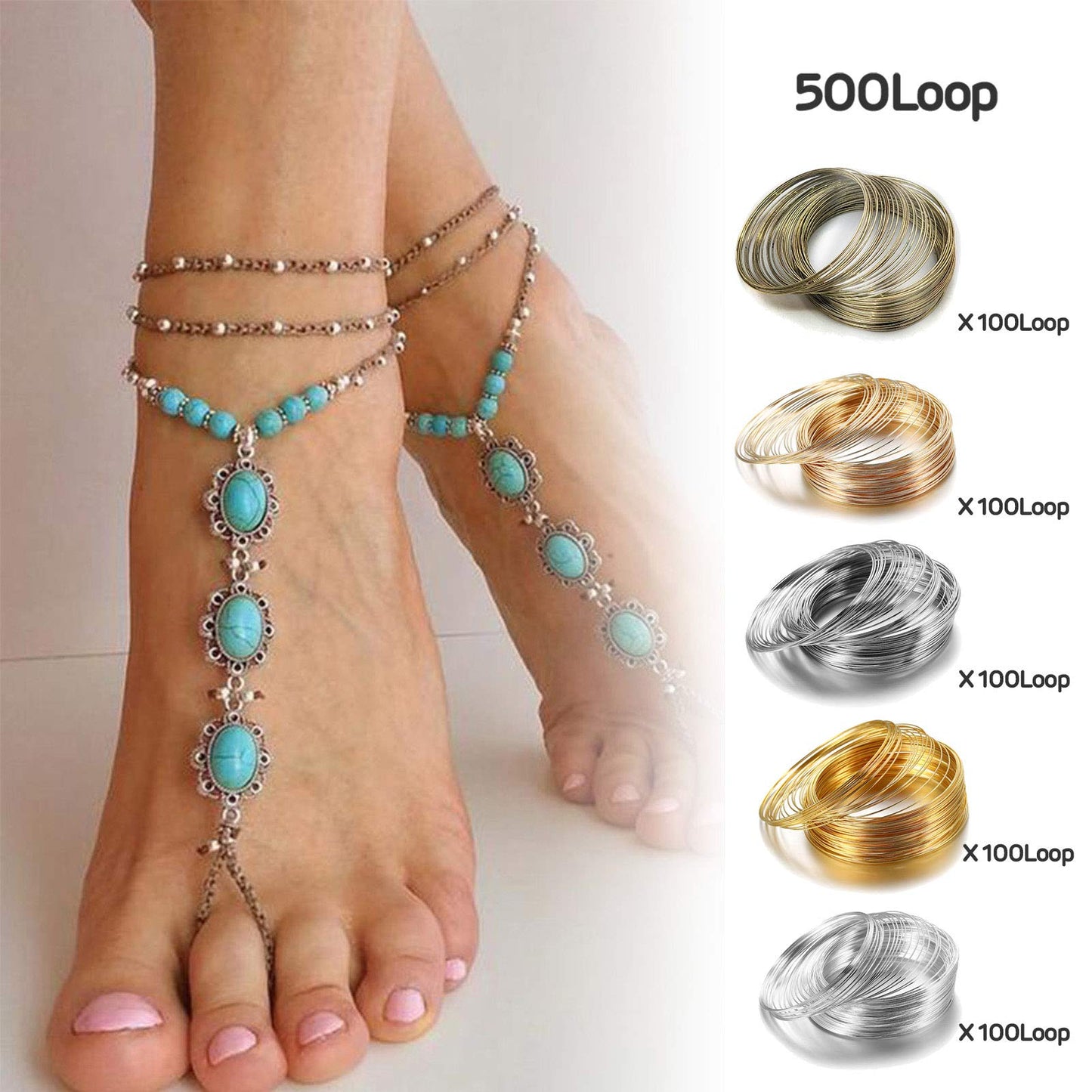 500 Loops Memory Beading Wire for Jewelry Making