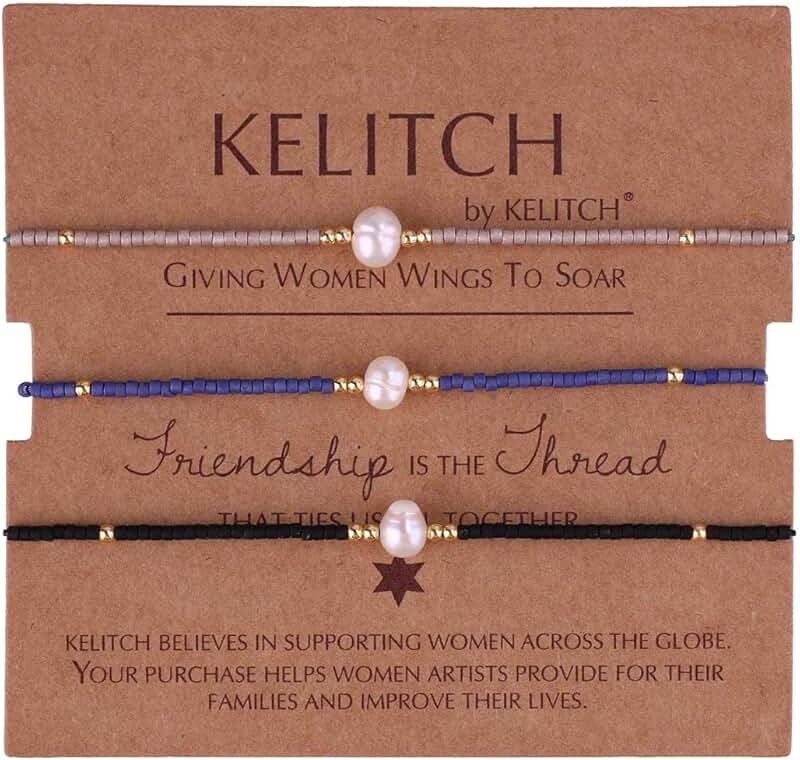 Three Natural Pearl Bracelets for Women