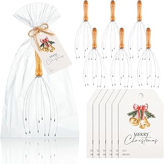 Six Christmas Head Massagers with Greeting Cards