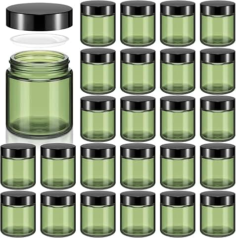 24 Pack 4 oz Glass Jars with Lids for Storage