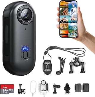 Small 4K Action Camera with 64GB Storage