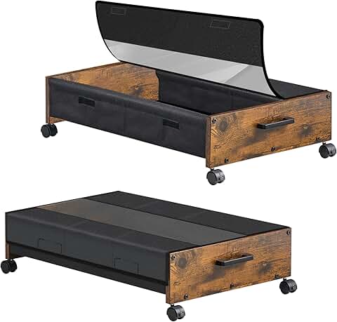 Under Bed Storage with Wheels for Clothes Shoes and Blanket