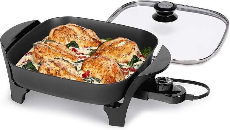 11-inch electric skillet with glass lid