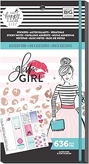 Glam Girl Scrapbooking Accessory Bundle with Sticky Notes and Stickers