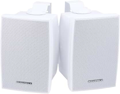 Waterproof 5.25-Inch 2-Way Indoor/Outdoor Speakers, White