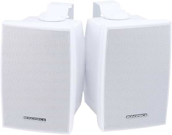 Waterproof 5.25-Inch 2-Way Indoor/Outdoor Speakers, White