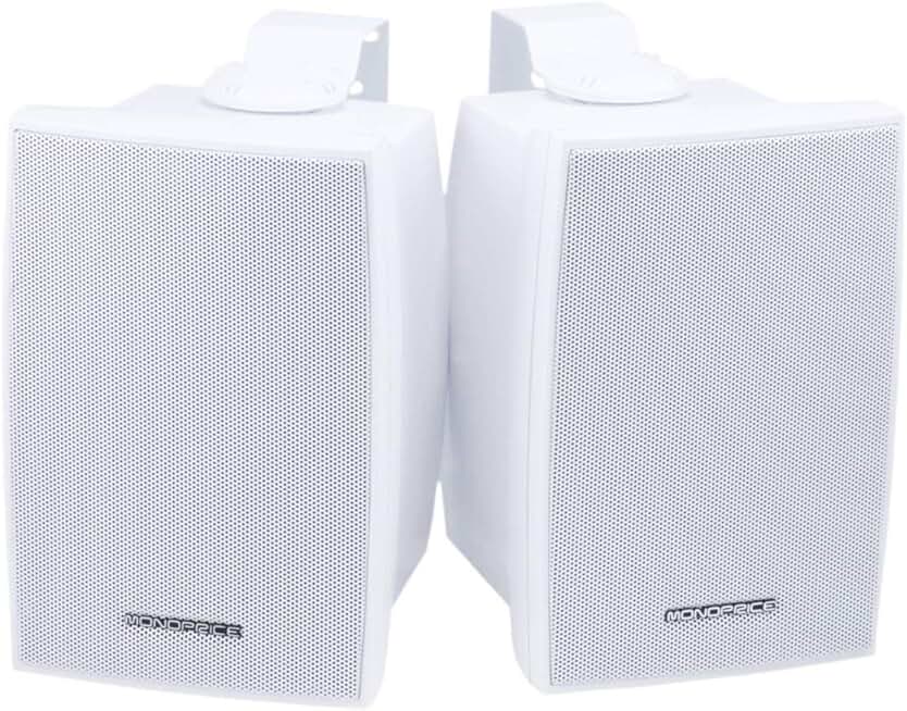 Waterproof 5.25-Inch 2-Way Indoor/Outdoor Speakers, White