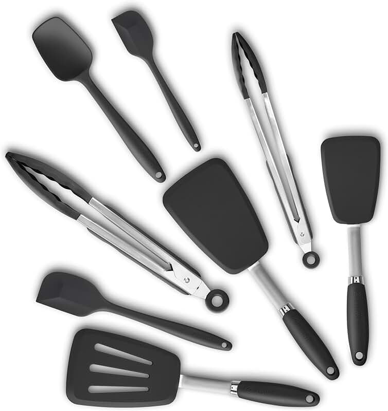 12-inch Blue Heat-Resistant Nylon Cooking Spoons (Set of 2)