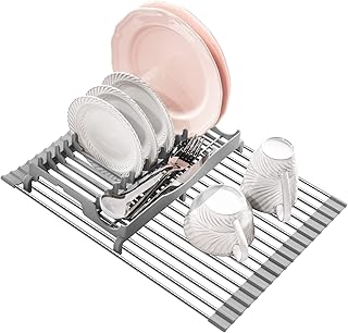 Foldable Stainless Steel Over Sink Dish Drying Rack