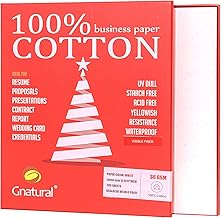 White 8.5x11 inch 36GSM Cotton Business Paper, 200 Sheets
