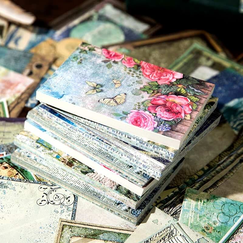 480pcs Vintage Scrapbook Paper for Journaling and Crafts