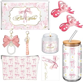 9-Piece Gift Set for Women with Candle, Hair Clips, and More