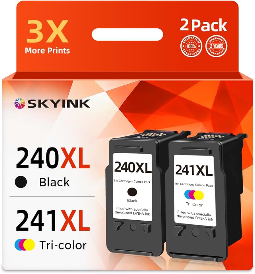 Black and color ink cartridge set for PIXMA printers