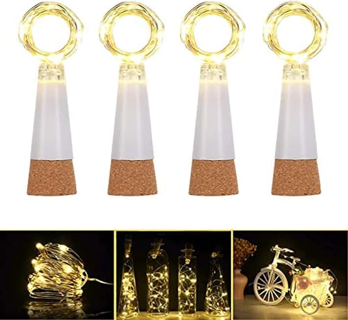 Rechargeable USB Bottle Cork Fairy Lights for Parties and Holidays