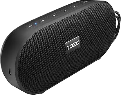Portable Waterproof Bluetooth Speaker with Microphone and 25H Playtime