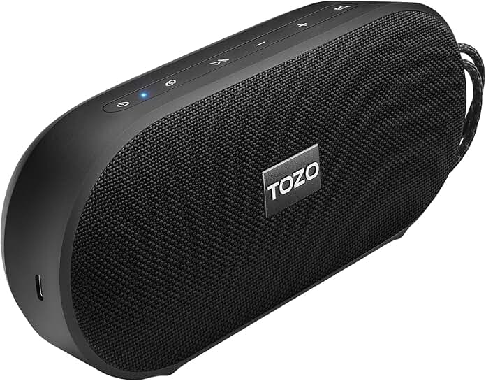 Portable Waterproof Bluetooth Speaker with Microphone and 25H Playtime