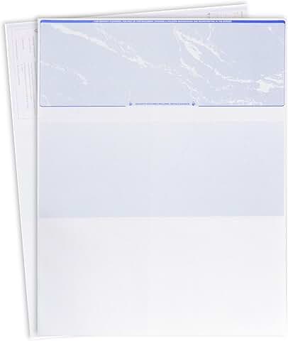 Business Check Paper, 100 Sheets, Security Features