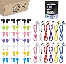 Bulk Pack of 60 Wired Earbuds for Schools and Events
