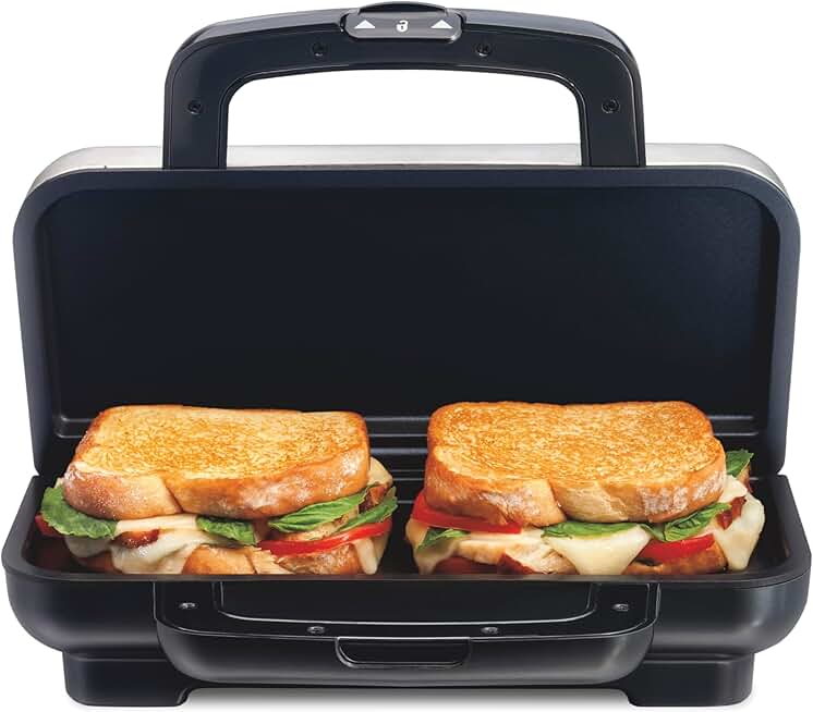 Deluxe Hot Sandwich Maker with Nonstick Plates