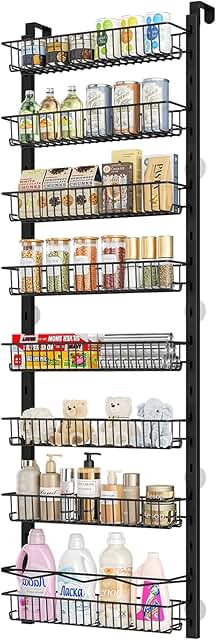 Over the Door 8-Tier Adjustable Spice Rack Organizer