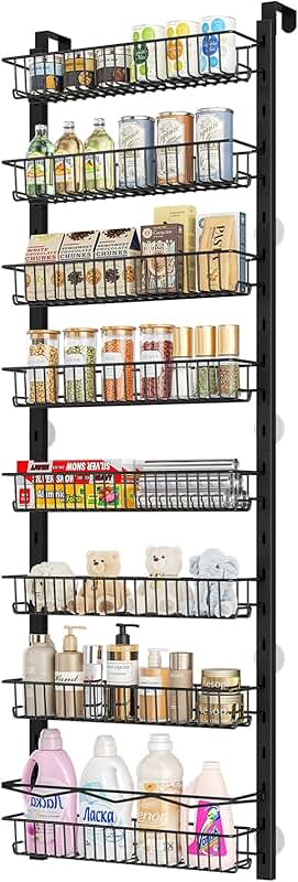 Over the Door 8-Tier Adjustable Spice Rack Organizer