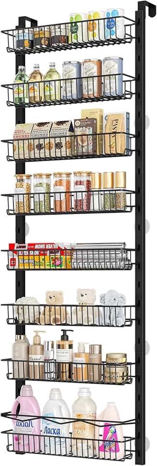 Over the Door 8-Tier Adjustable Spice Rack Organizer