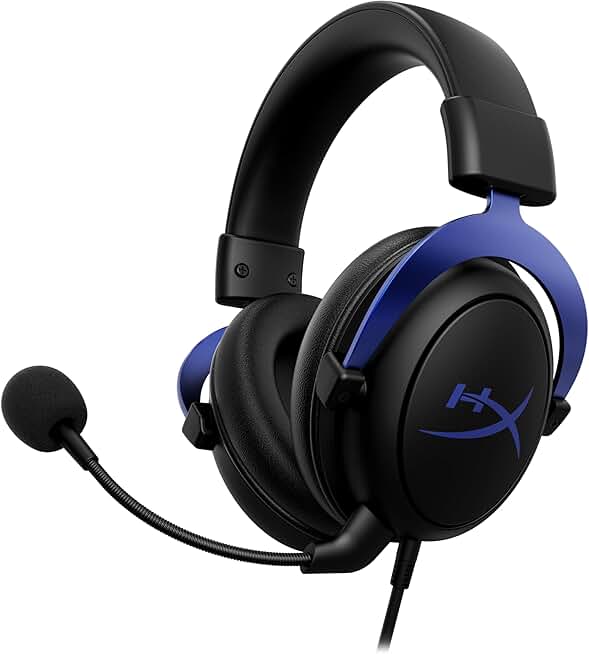 Blue gaming headset