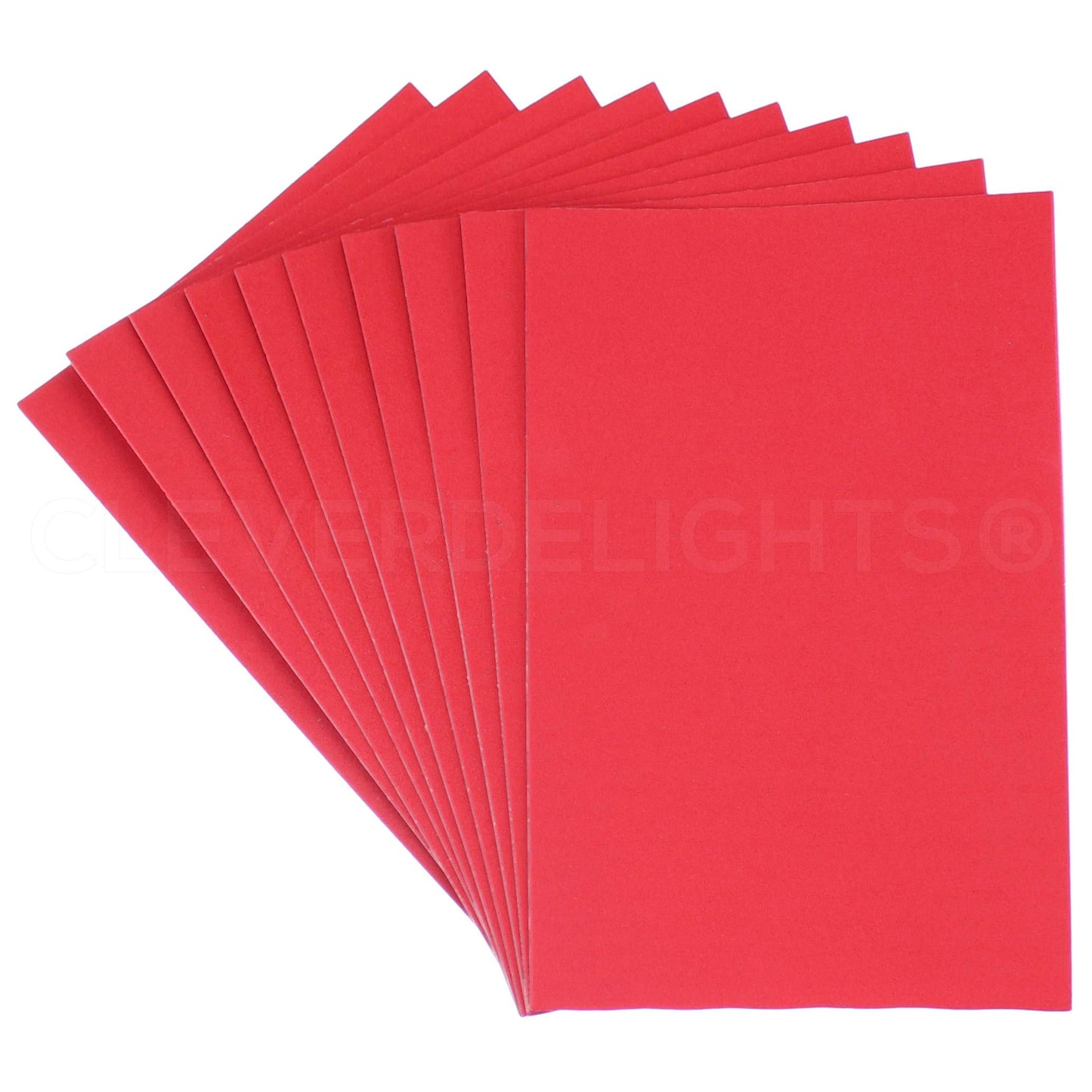 10 Pack Large Red Foam Sheets 8" x 12" for Crafts