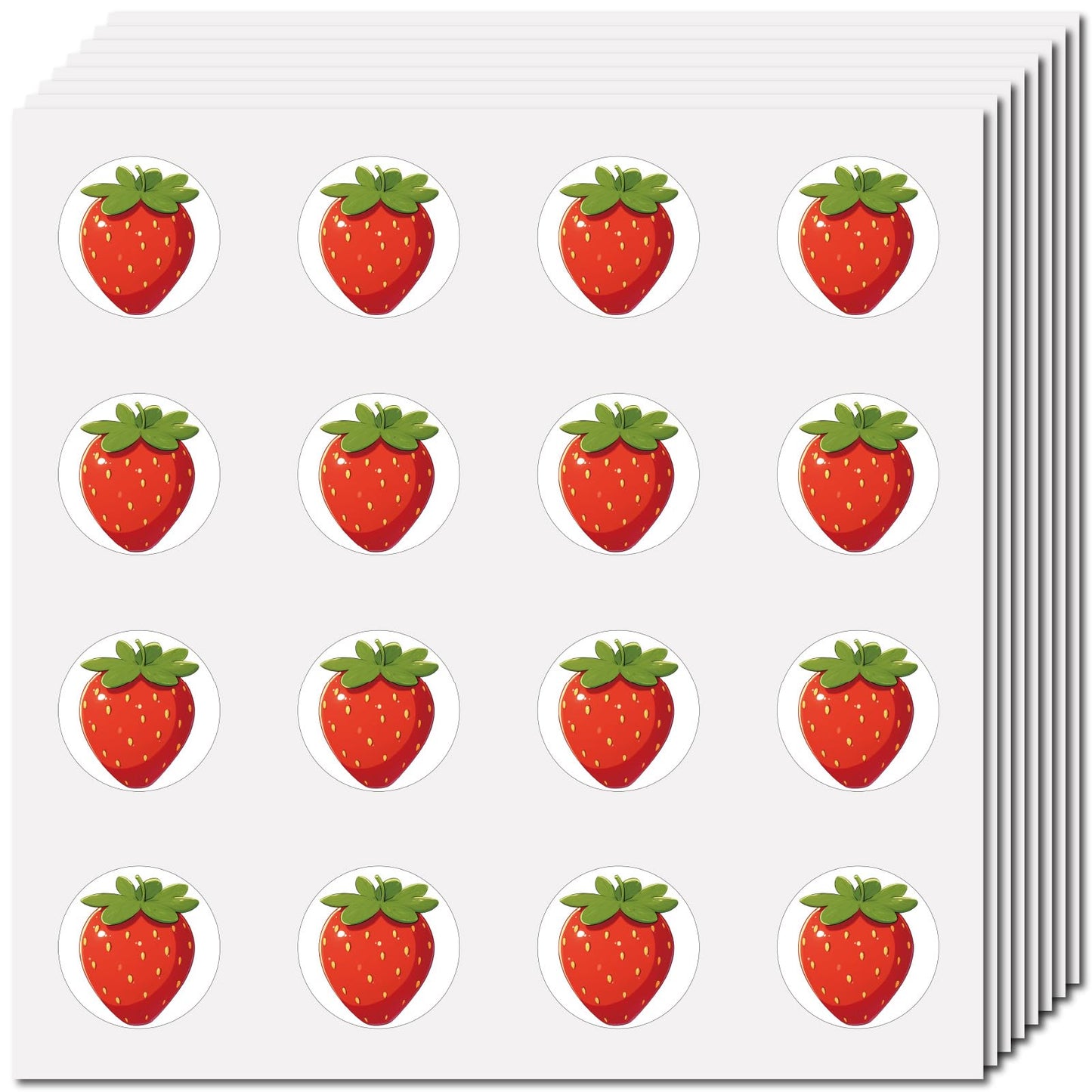 128 Strawberry Cartoon Stickers for Crafts and Decor
