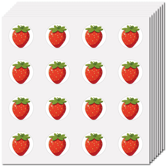 128 Strawberry Cartoon Stickers for Crafts and Decor