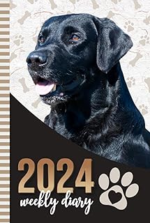 2024 Weekly Diary with Paw Print Cover