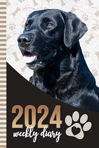 2024 Weekly Diary with Paw Print Cover