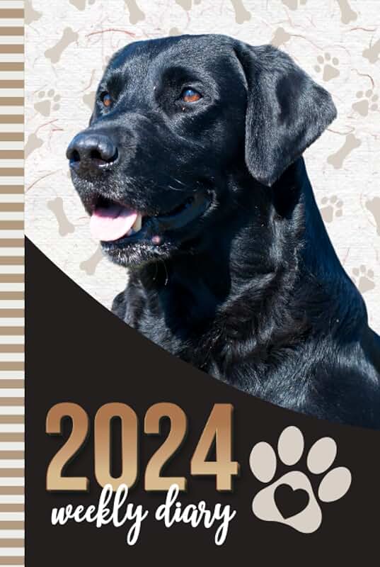 2024 Weekly Diary with Paw Print Cover