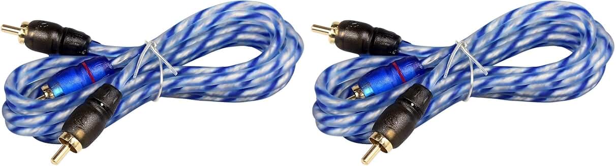 3 Foot 2 Channel RCA Cable, Twisted Pair, Copper Conductors, Noise Rejection, Pack of 2