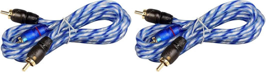 3 Foot 2 Channel RCA Cable, Twisted Pair, Copper Conductors, Noise Rejection, Pack of 2