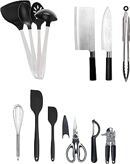 Set of 14 silicone kitchen utensils for nonstick cookware